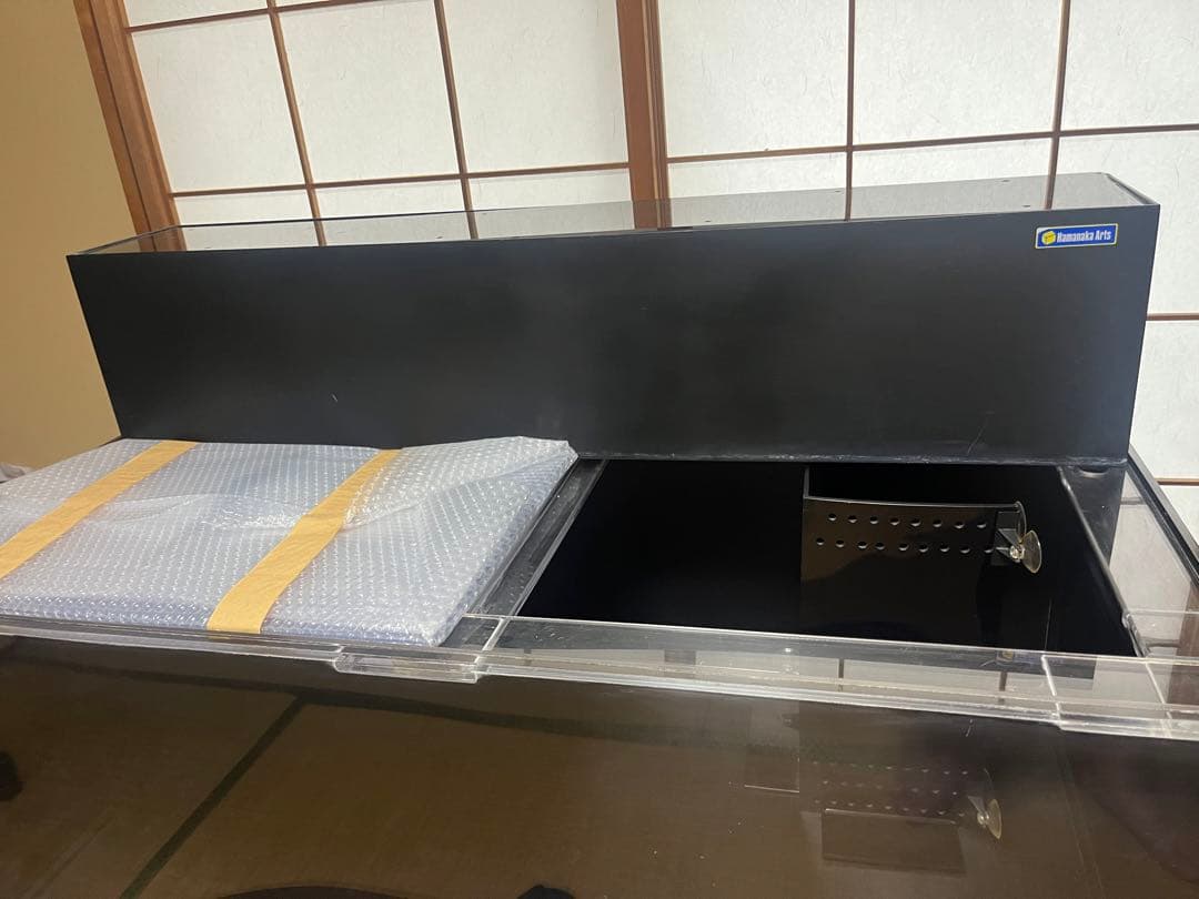 アクリル水槽 1200 4面黒・上部濾過・コーナーカバー・蓋！