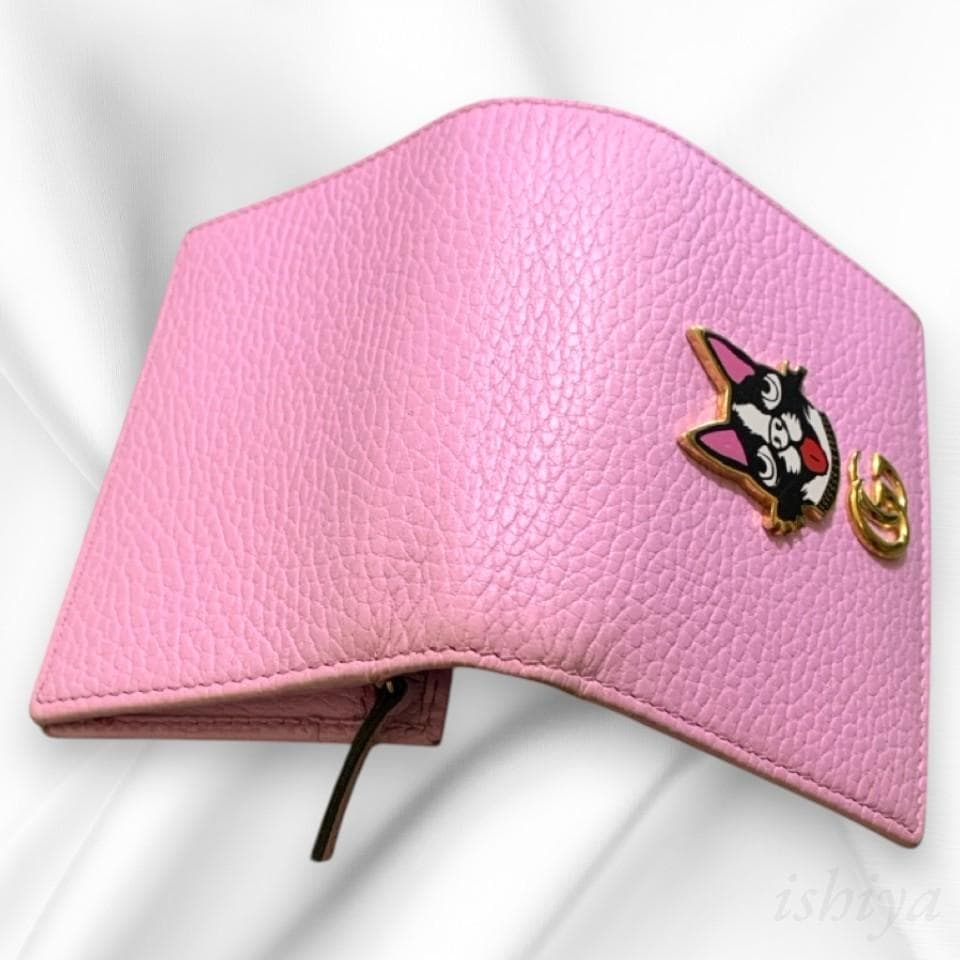 【希少】グッチ 二つ折り財布 ボスコ ピンク マーモント GUCCI