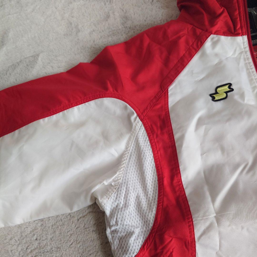 タグ付き SSK セットアップ ウインドブレーカー XOサイズ 白赤