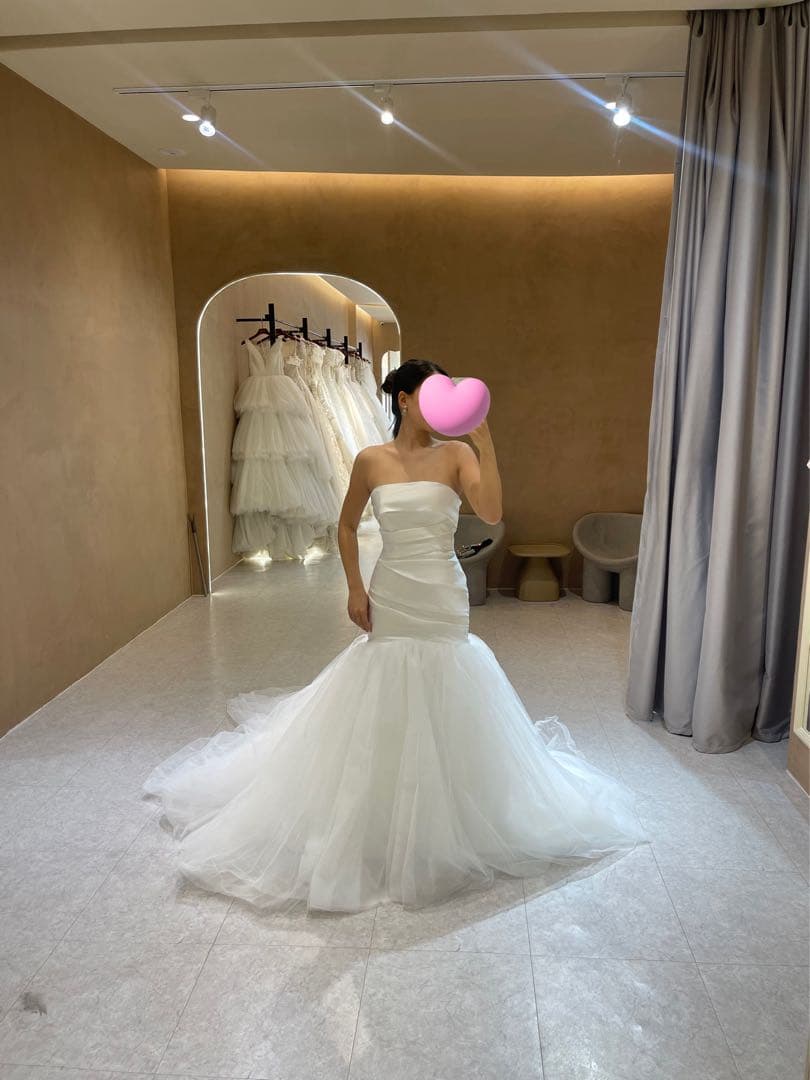 ウェディングドレス　結婚式　前撮り　マーメイドドレス　白