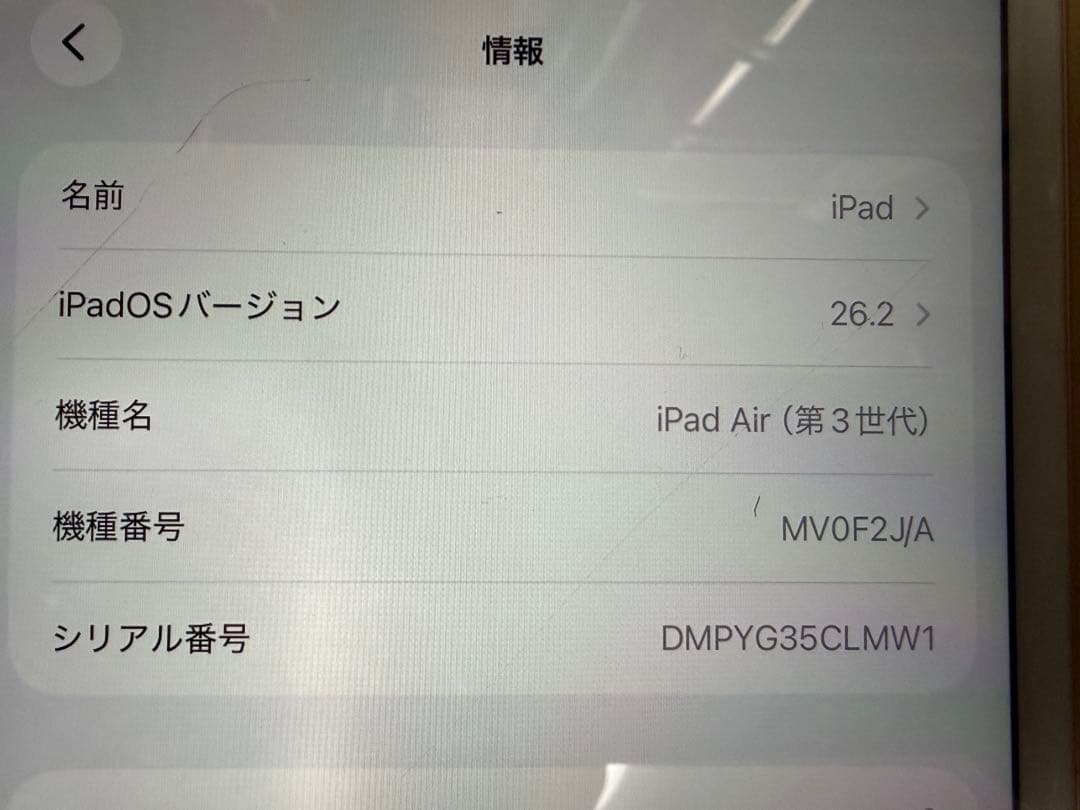 のりしお iPad Air3 Wifi+Cellularローズゴールド