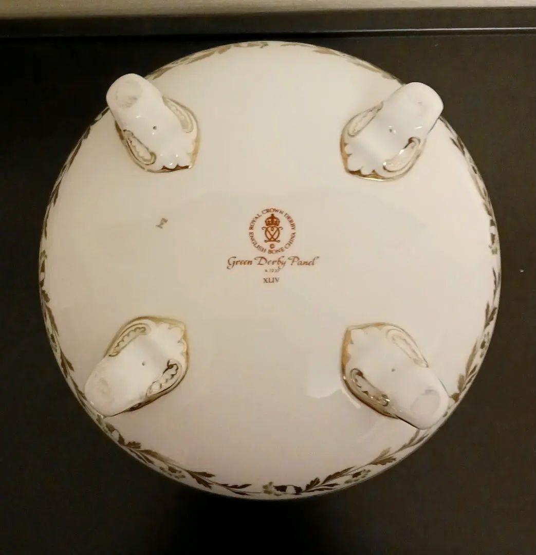 値下げ‼️ロイヤルクラウンダービーパネル グリーン 蓋付き野菜皿(1700ml)