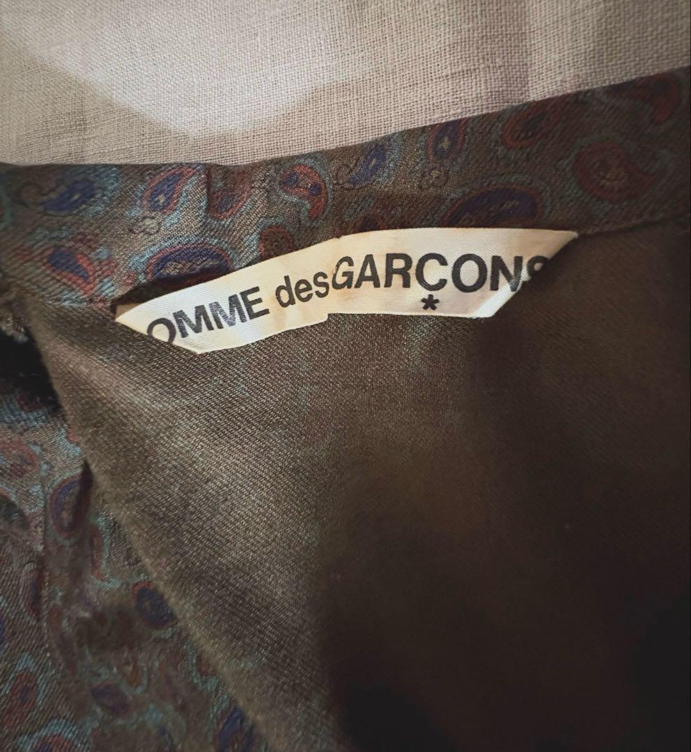 コムデギャルソンビンテージ、希少、ペイズリー柄 長袖ワンピース