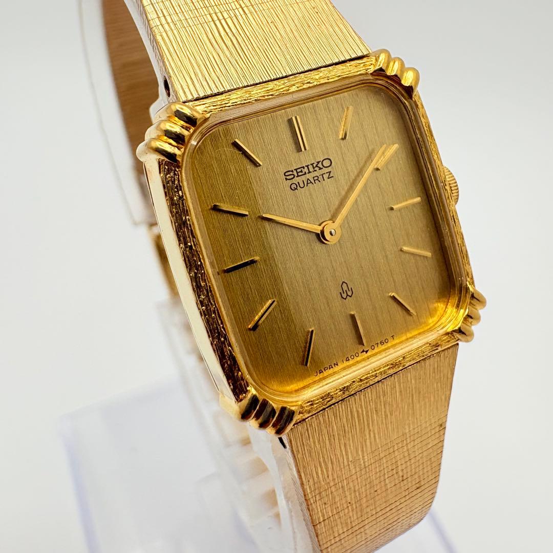 ★美品★ 新品電池 SEIKO セイコー ゴールド オクタゴン 腕時計 ドレス
