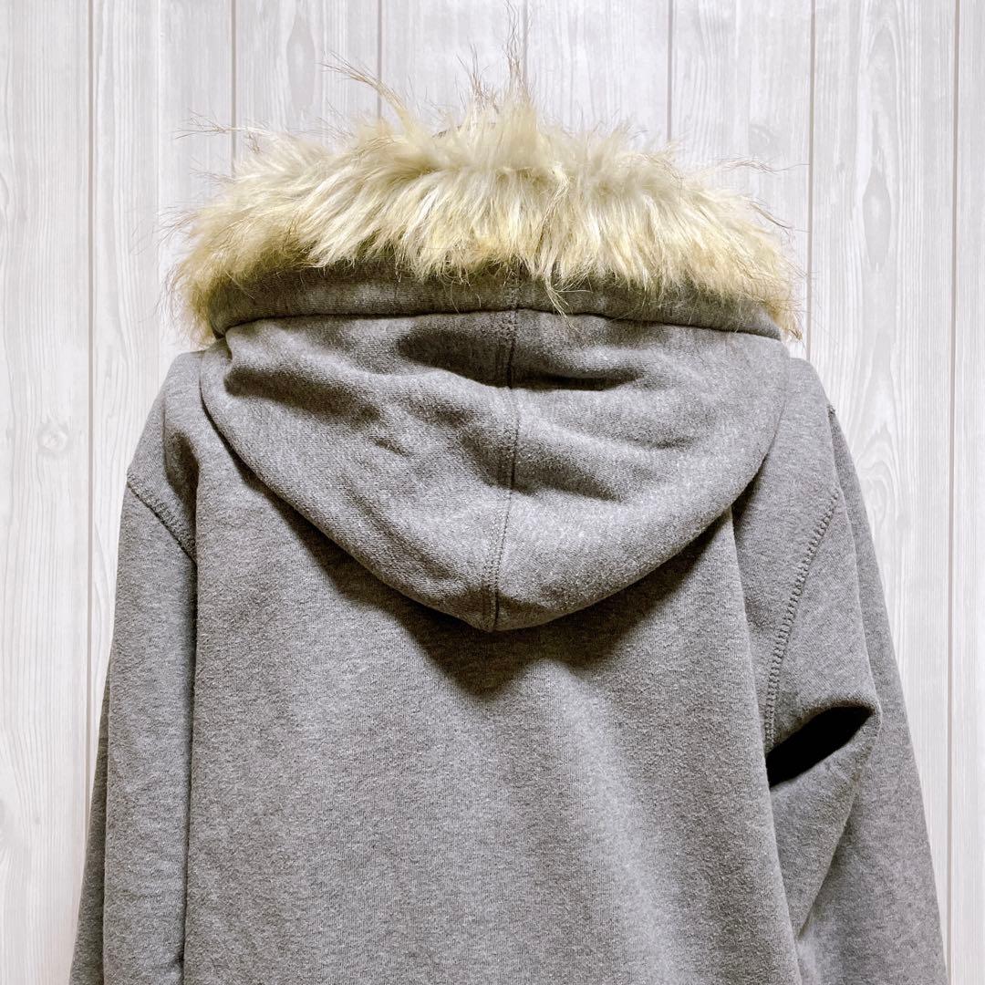 一点物 GAP パーカー ファー グレー 平成ギャル y2k グランジ お兄系