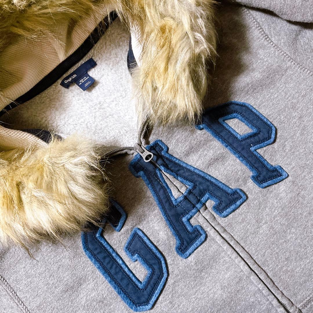 一点物 GAP パーカー ファー グレー 平成ギャル y2k グランジ お兄系