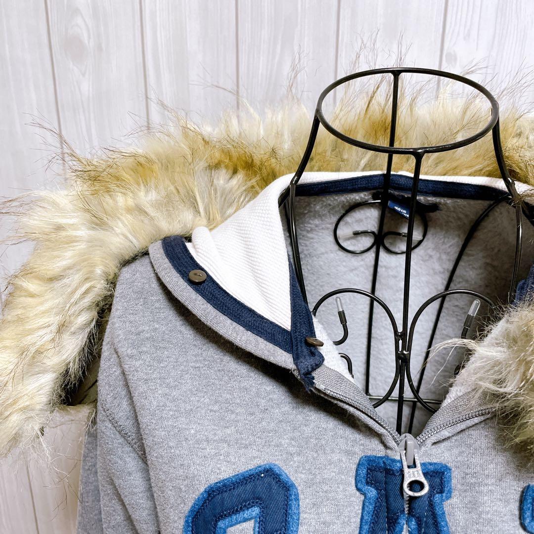 一点物 GAP パーカー ファー グレー 平成ギャル y2k グランジ お兄系