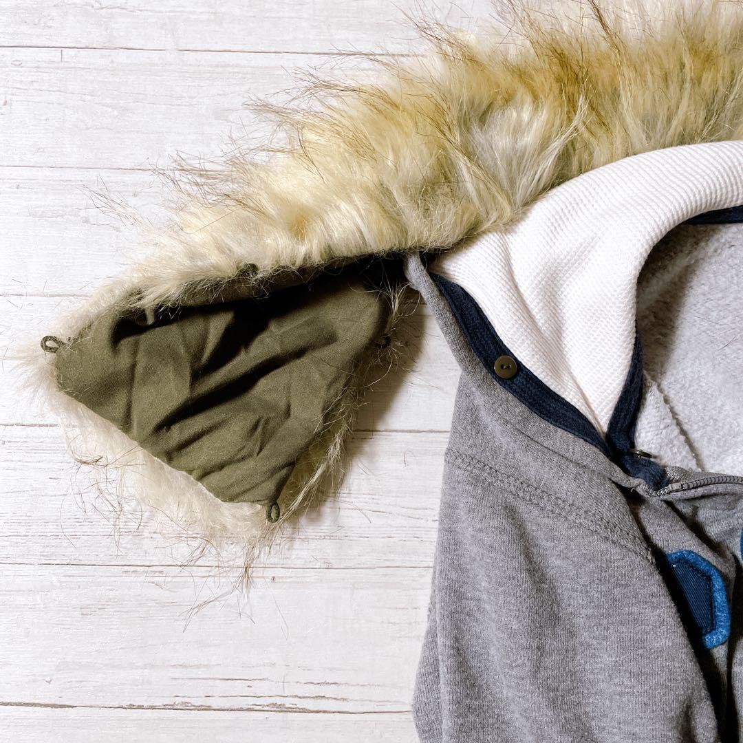 一点物 GAP パーカー ファー グレー 平成ギャル y2k グランジ お兄系