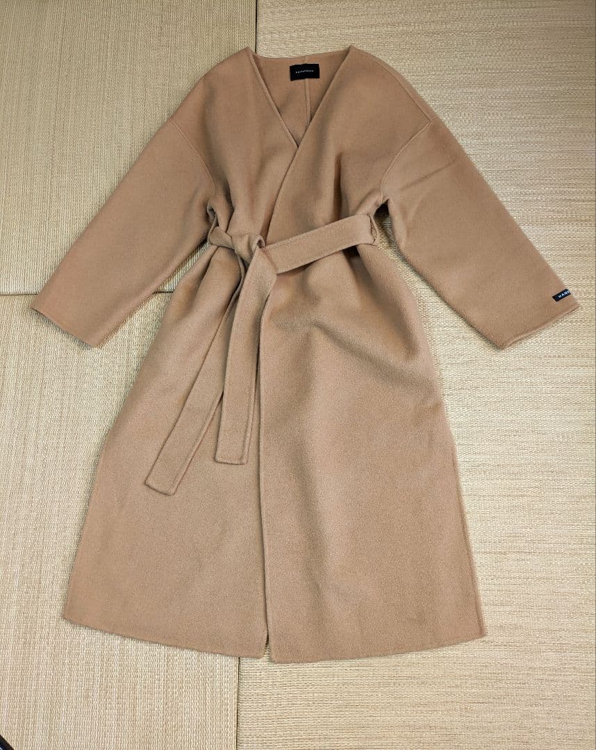 Lavish Gate バックタック ウール ガウンコート リバー キャメル