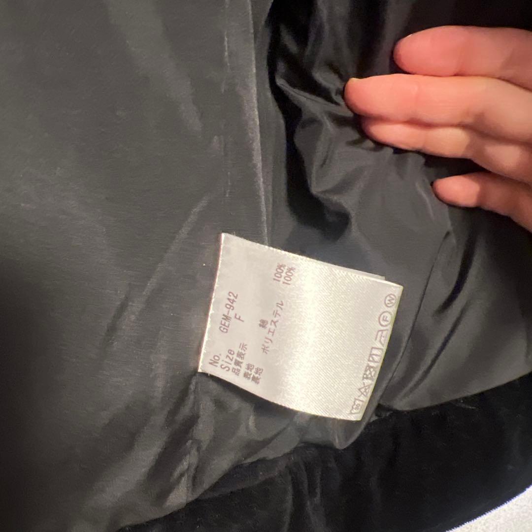 【LA PEAU DE GEM】 ジップアップベロアブルゾン