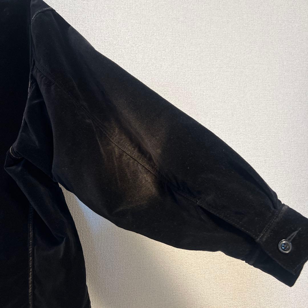 【LA PEAU DE GEM】 ジップアップベロアブルゾン