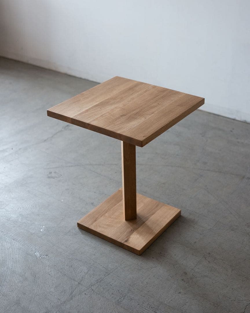 サイドテーブル43 カク ナラ材オイル塗装　オーク