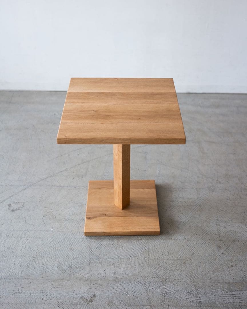 サイドテーブル43 カク ナラ材オイル塗装　オーク