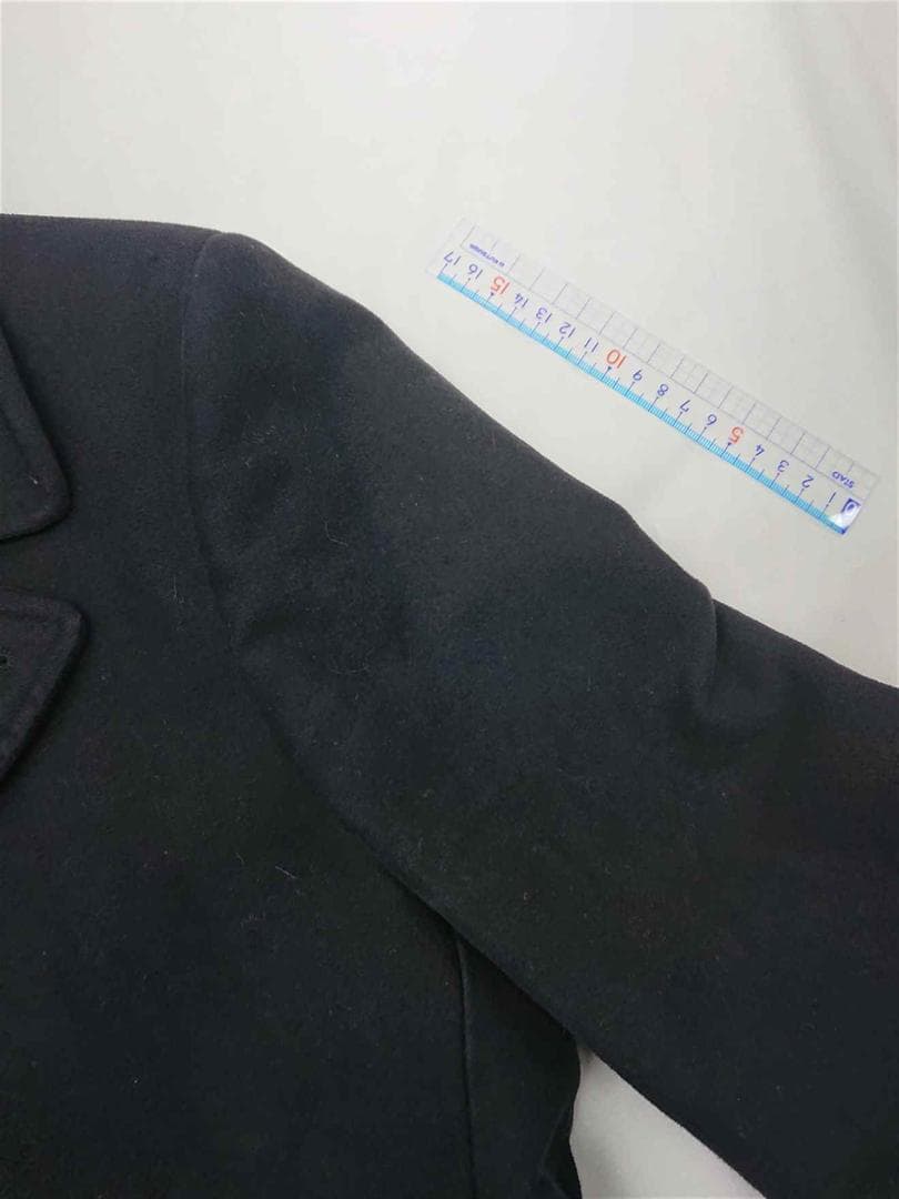 ★ヘルムート ラング ピーコート ダブルブレスト ブラック系 メンズ