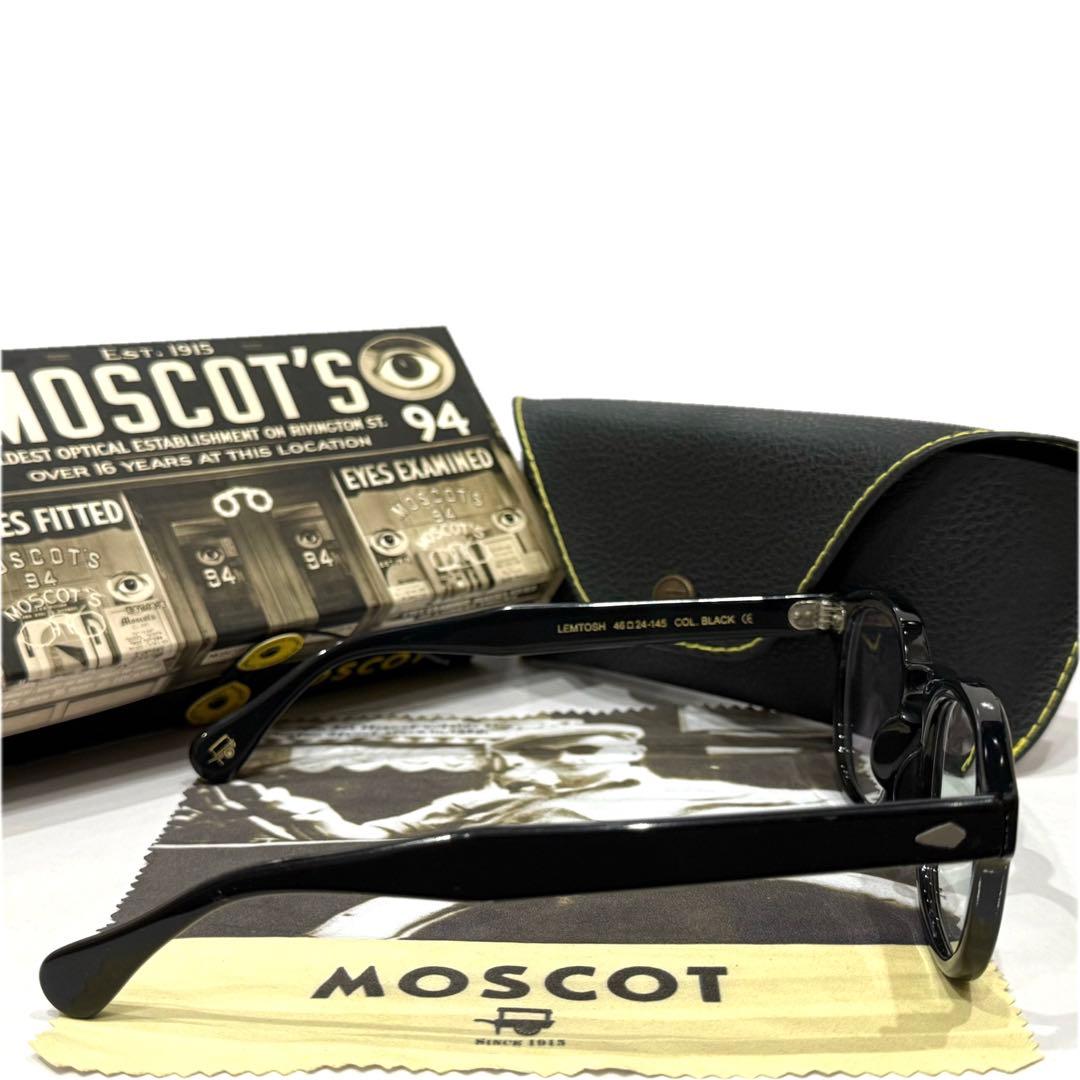 【極美品】正規品 モスコット レムトッシュ 46 ブラック 新品調光グレーレンズ