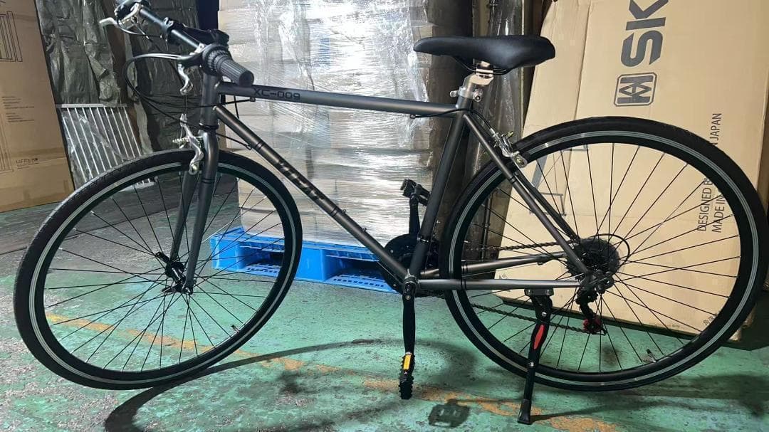 中古 XLEAT XC-009 クロスバイク 21段変速　グレ－