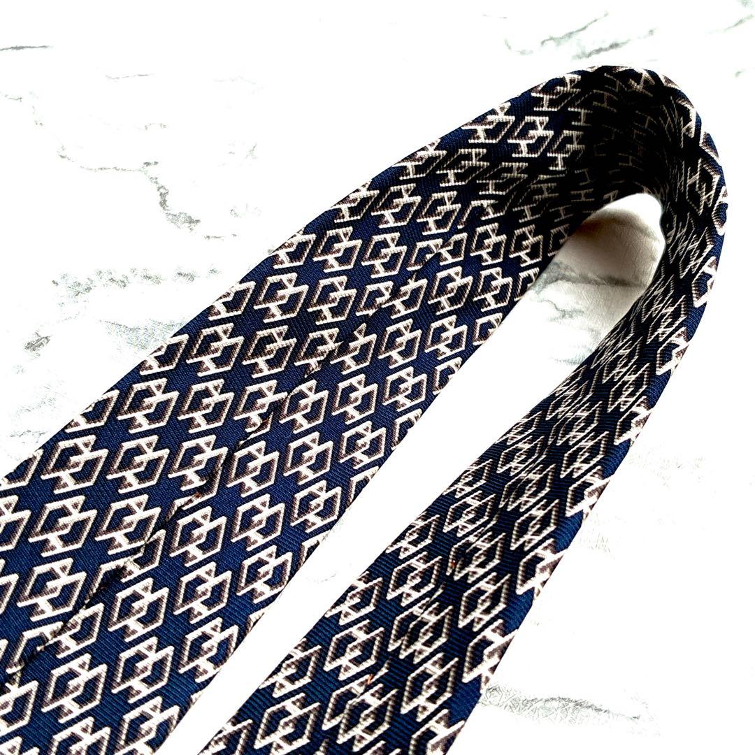 ✨未使用✨エルメス　立体3D H柄　ブラック✖️ライトゴールド　ネクタイ