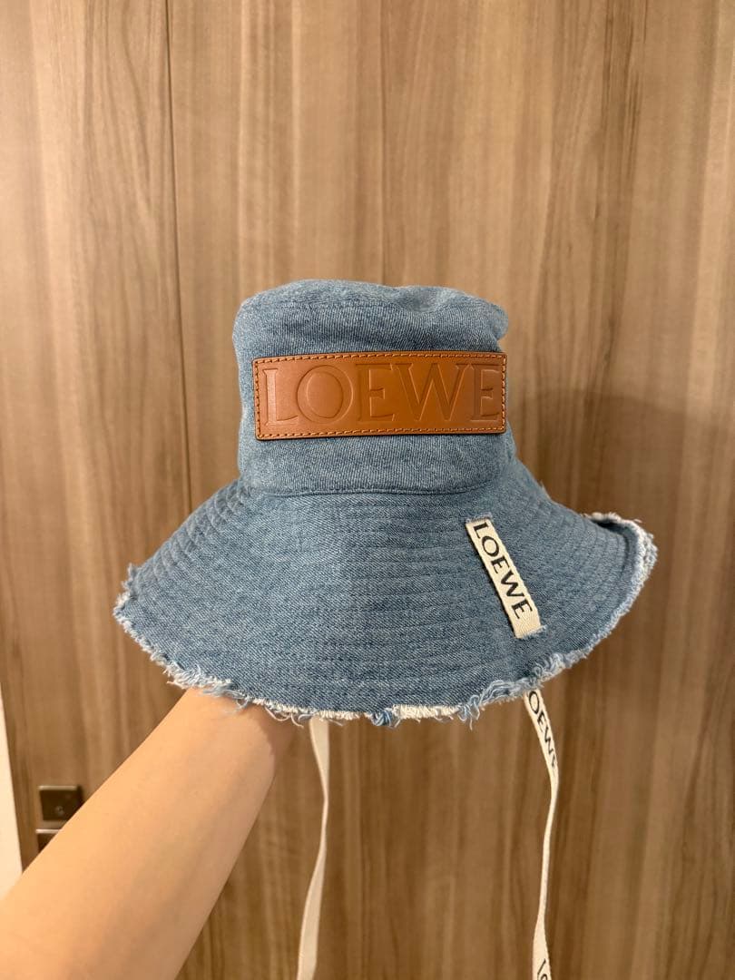 LOEWE フリンジエッジ バケットハット デニム