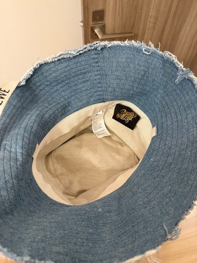 LOEWE フリンジエッジ バケットハット デニム