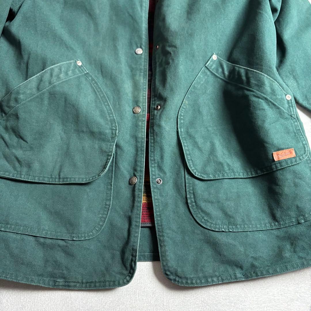 90s USA製 ウールリッチ　ハンティングジャケット　ライナー付き　レザー襟