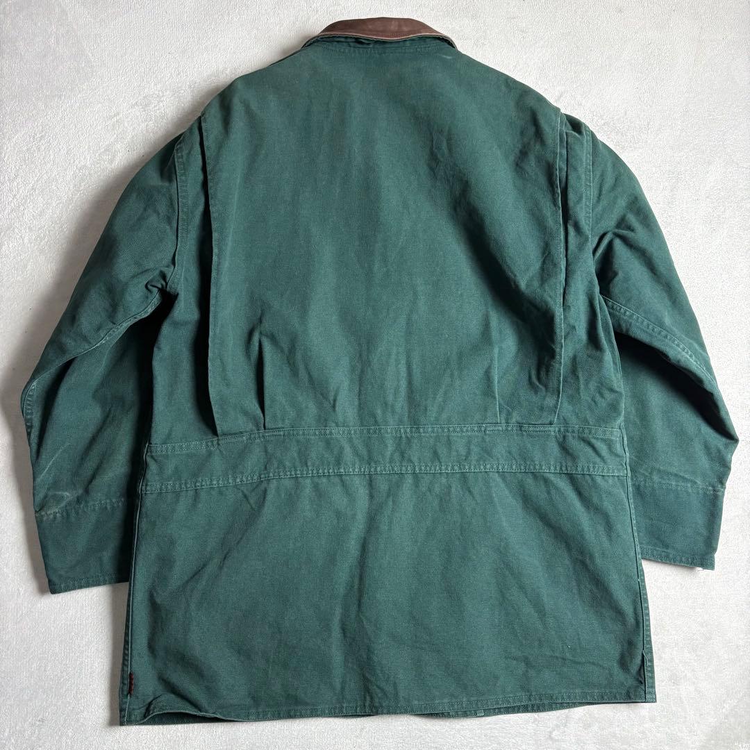 90s USA製 ウールリッチ　ハンティングジャケット　ライナー付き　レザー襟