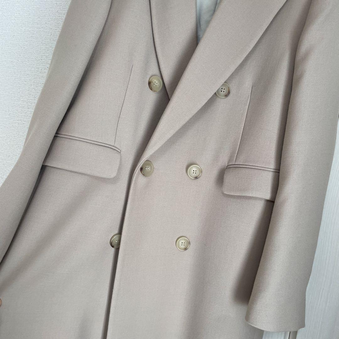 sandro ベージュ ダブルブレスト コート
