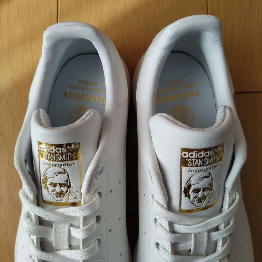 未使用☆24㎝☆ホワイト×ゴールド☆スタンスミス☆アディダス