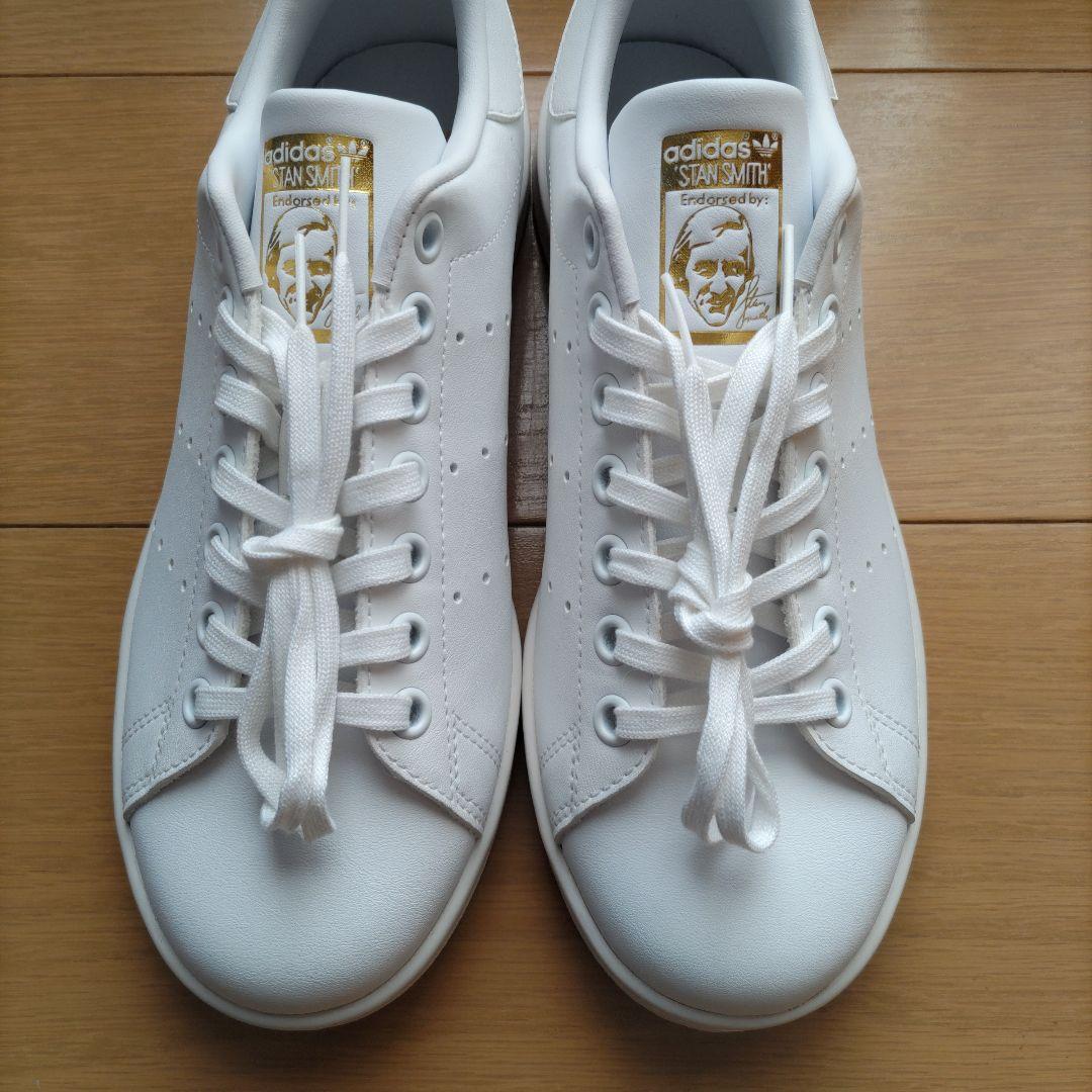 未使用☆24㎝☆ホワイト×ゴールド☆スタンスミス☆アディダス