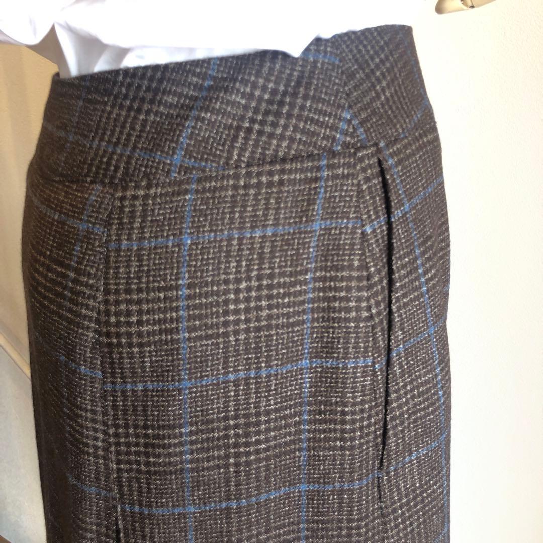 INCOTEX グレンチェック ボックススカート