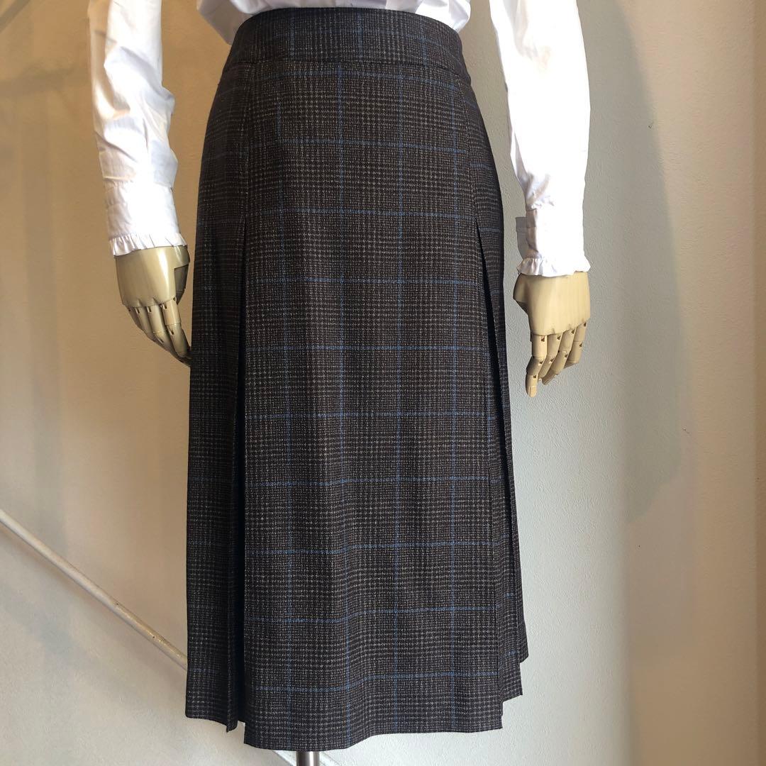 INCOTEX グレンチェック ボックススカート