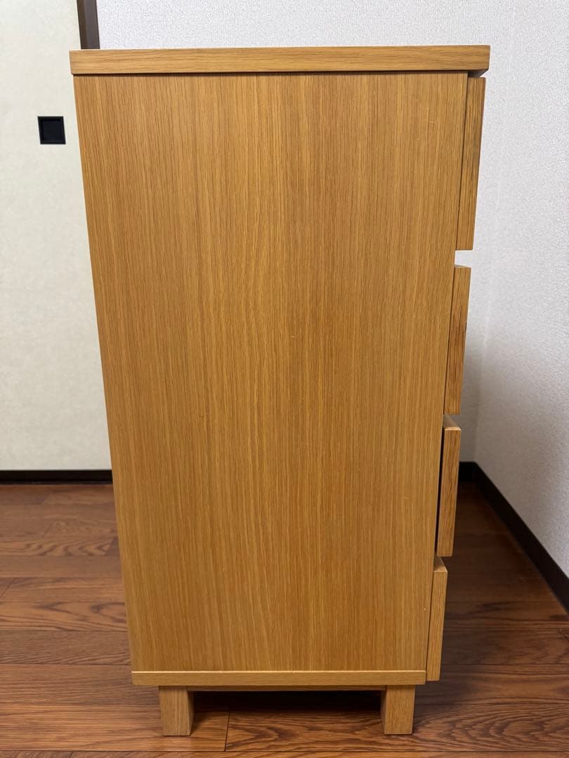 廃盤　無印良品　MUJI　チェスト　 オーク材　木製　4段　引き出し収納　北欧