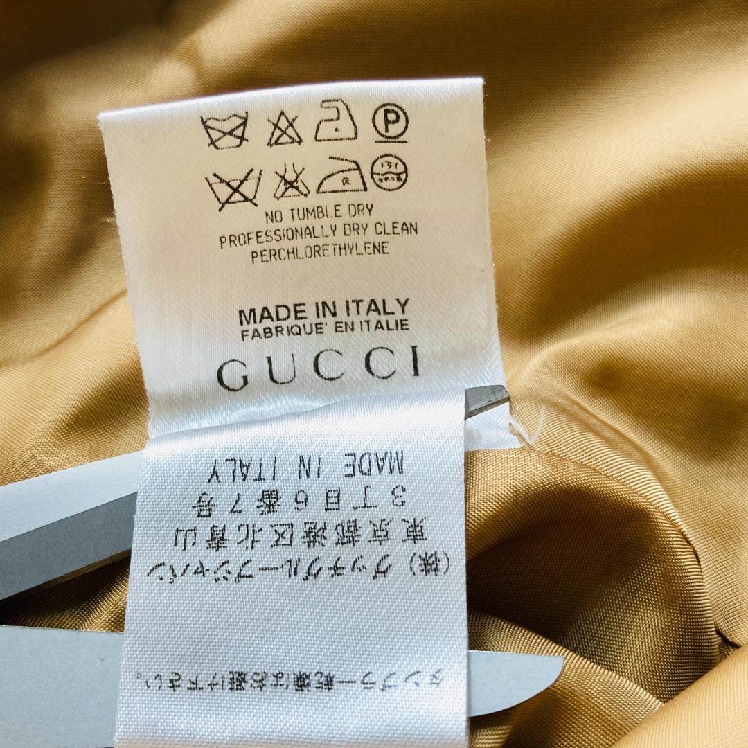 GUCCI　トレンチコート　ショート丈　グッチ　ベージュ　40サイズ　【A91】