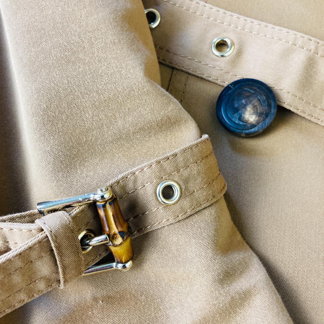 GUCCI　トレンチコート　ショート丈　グッチ　ベージュ　40サイズ　【A91】