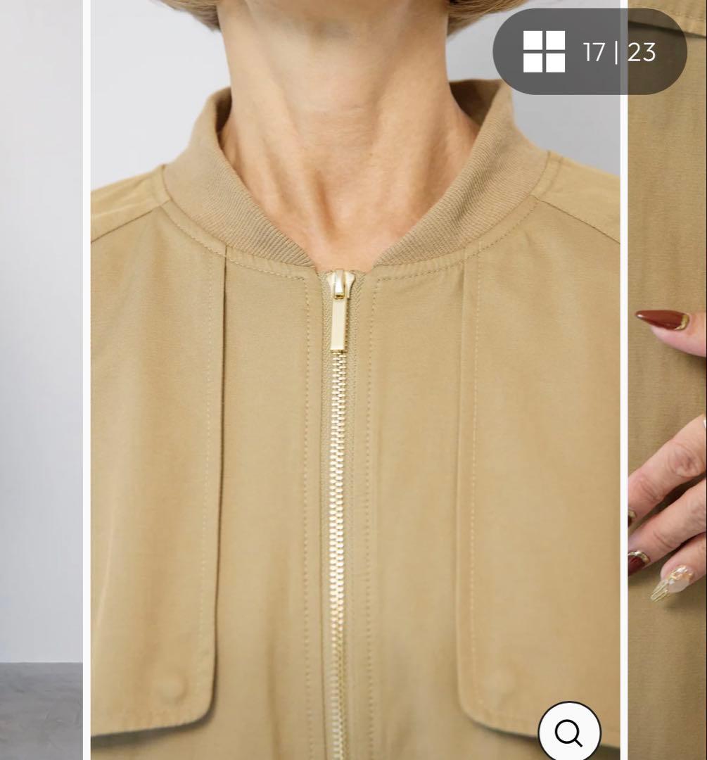 PLUS OTOHA バックラッフルデザインロングブルゾン