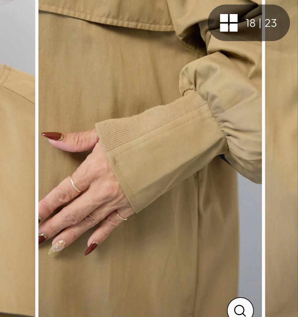 PLUS OTOHA バックラッフルデザインロングブルゾン