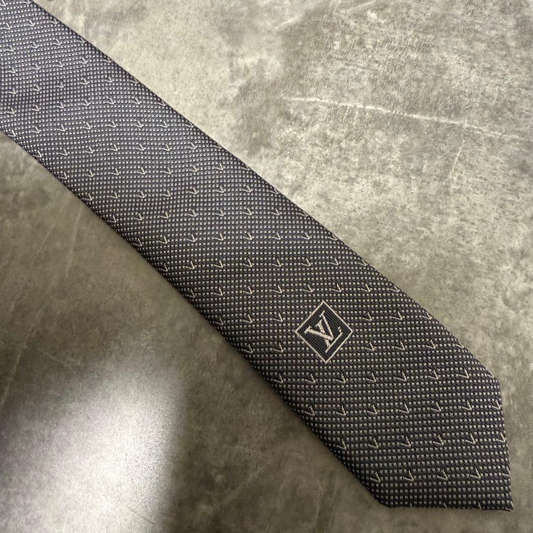【✨美品✨】LOUIS VUITTON ルイヴィトン ネクタイ グレー 結婚式