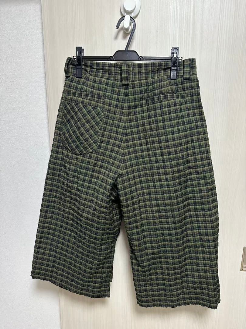 COMMON DIVISOR“BLAST”テクスチャーチェック クロップドパンツ