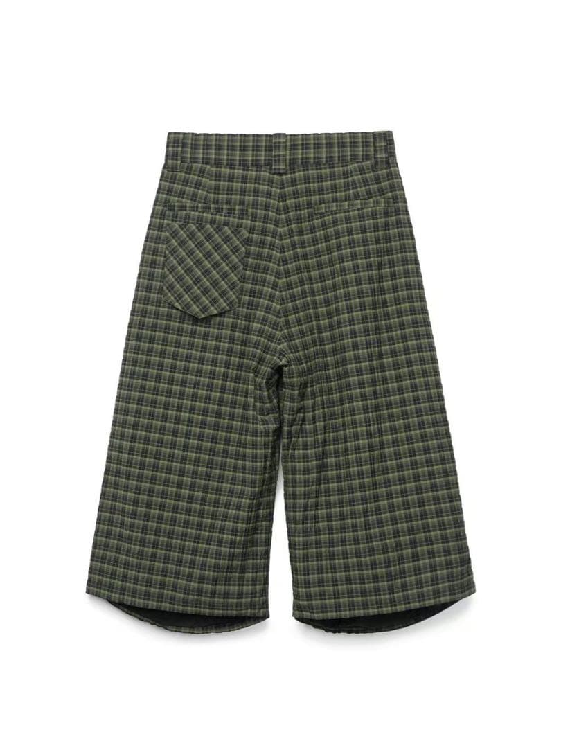 COMMON DIVISOR“BLAST”テクスチャーチェック クロップドパンツ