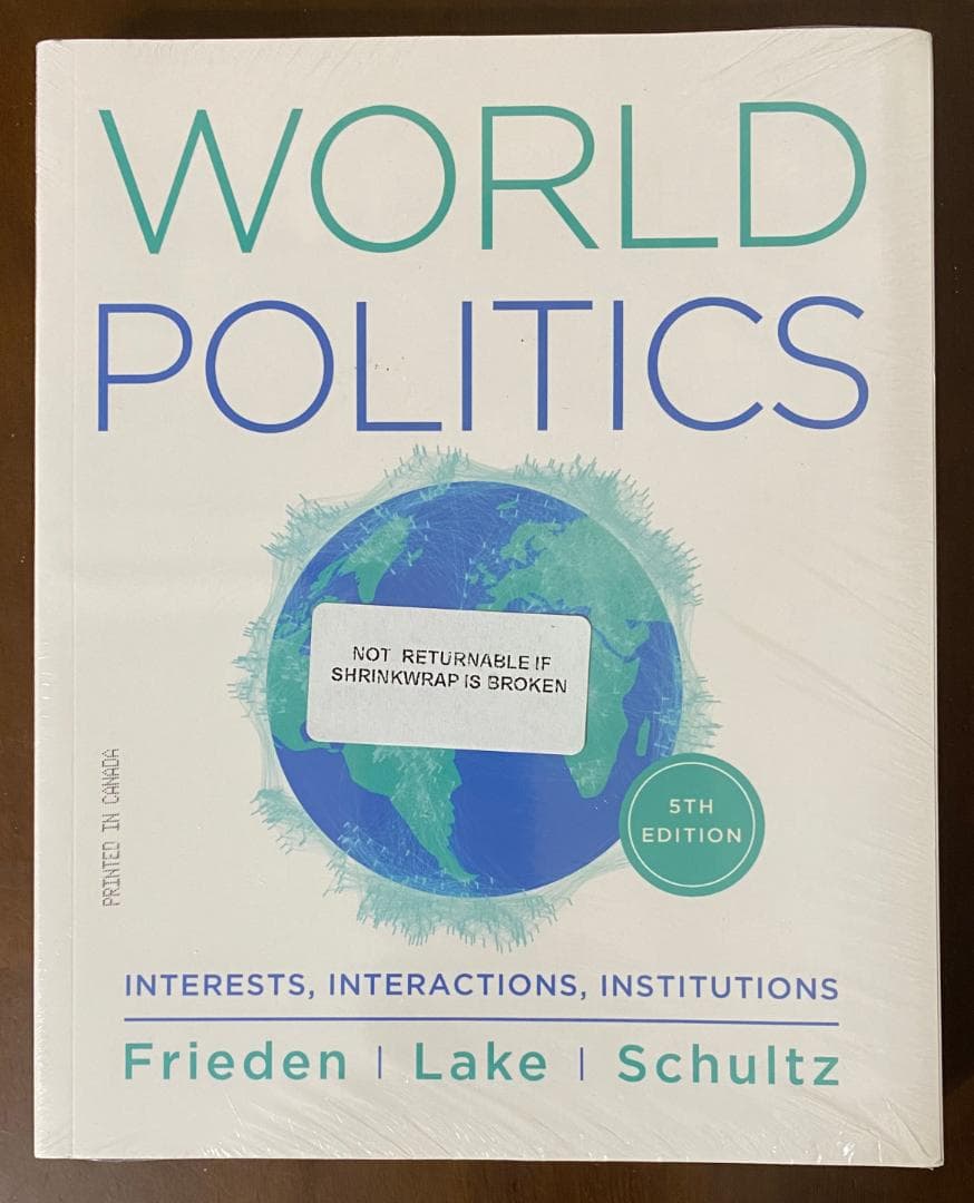 【洋書】WORLD POLITICS 5th Edition