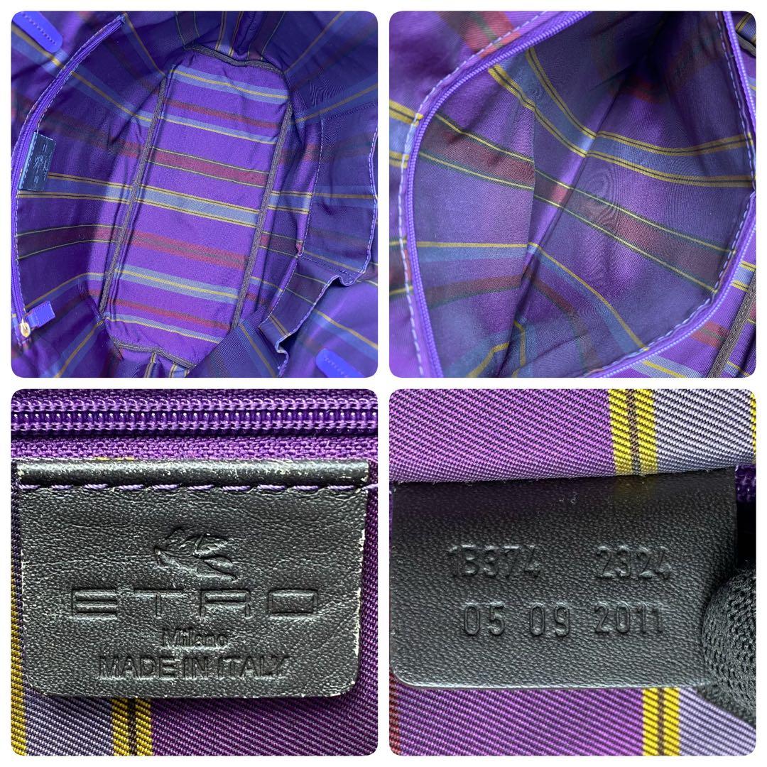 良品 ETRO エトロ ペガサス ペイズリー トートバッグ バッグ A4 ロゴ