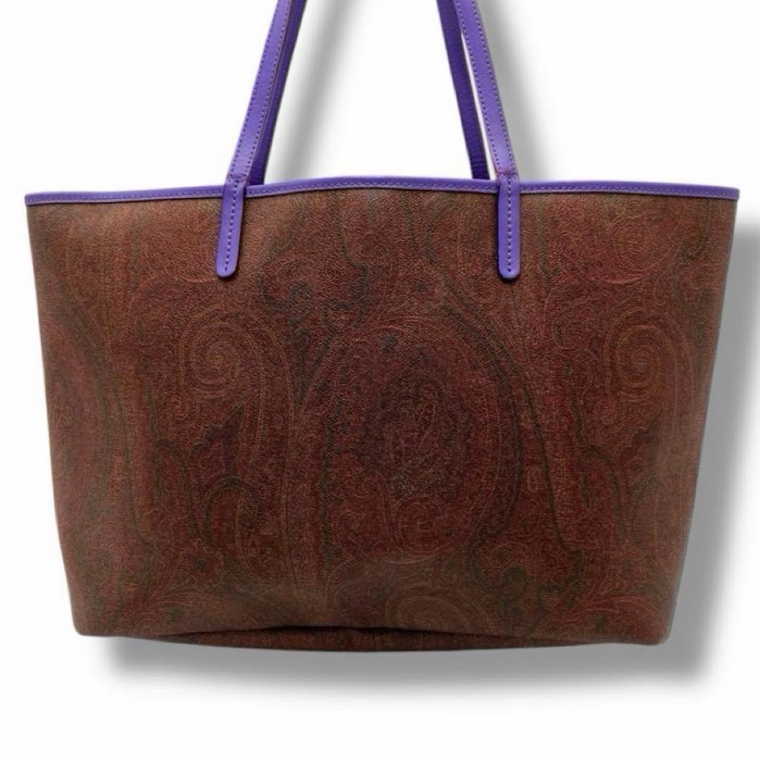 良品 ETRO エトロ ペガサス ペイズリー トートバッグ バッグ A4 ロゴ