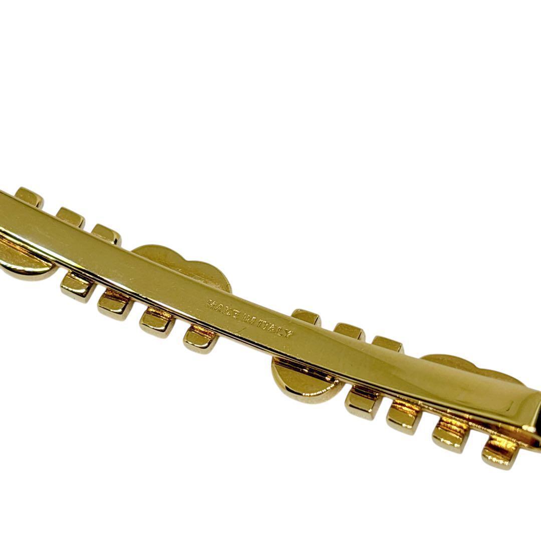 極美品 MIU MIU エナメル メタル ヘアクリップ ホワイト 51F146