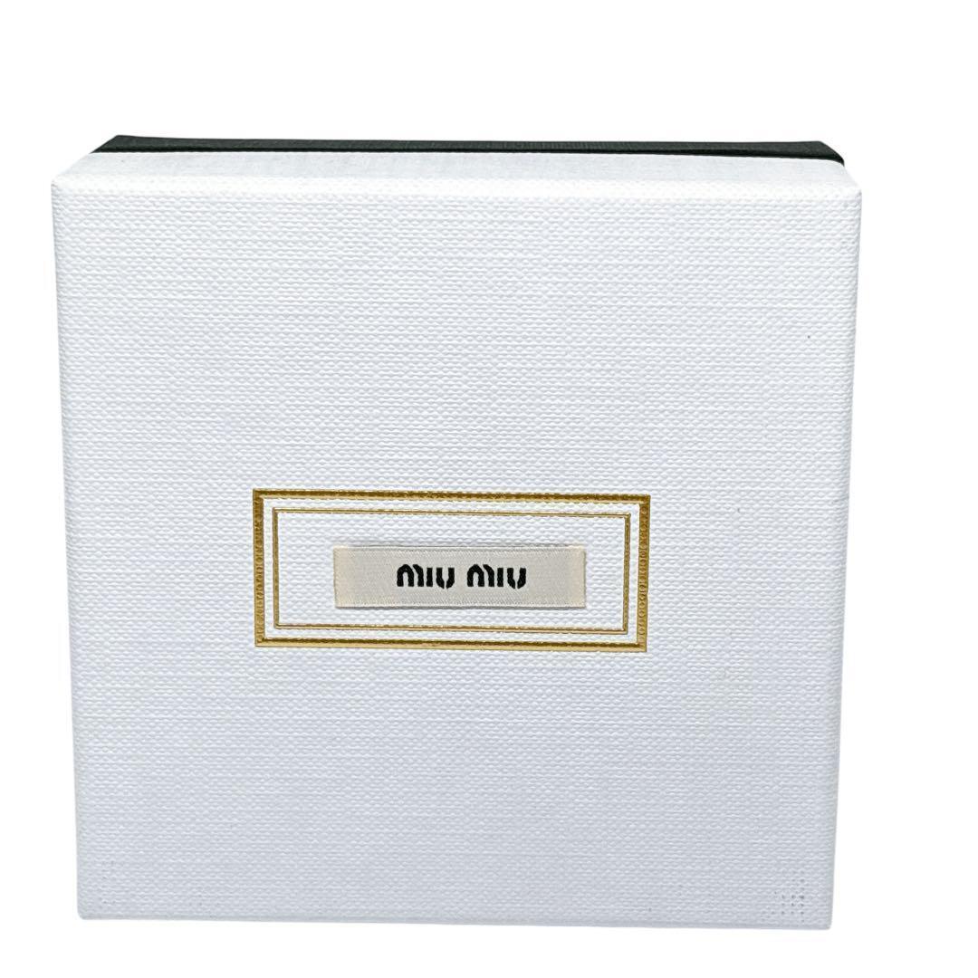 極美品 MIU MIU エナメル メタル ヘアクリップ ホワイト 51F146