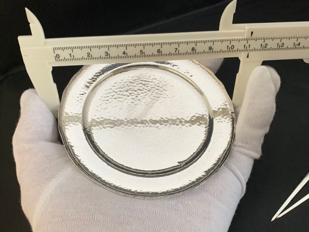 silver 純銀 品位999 総重量51g 銘々皿 豆皿 菓子ピック