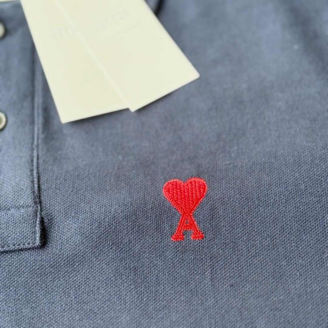 【新品未使用】Ami アミパリス ポロシャツ ネイビー Mサイズ