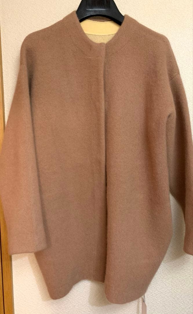 未使用　ベーシックCNラクーンミックスダブルフェイスカーディガン