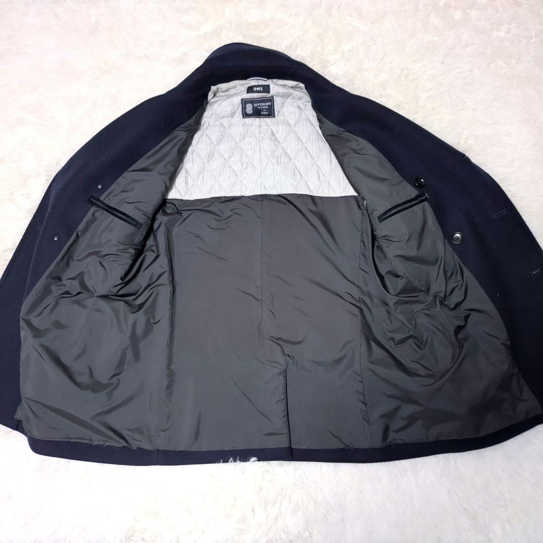 【美品✨】SHIPS　メルトンジャケット Pコート　super140s　XL