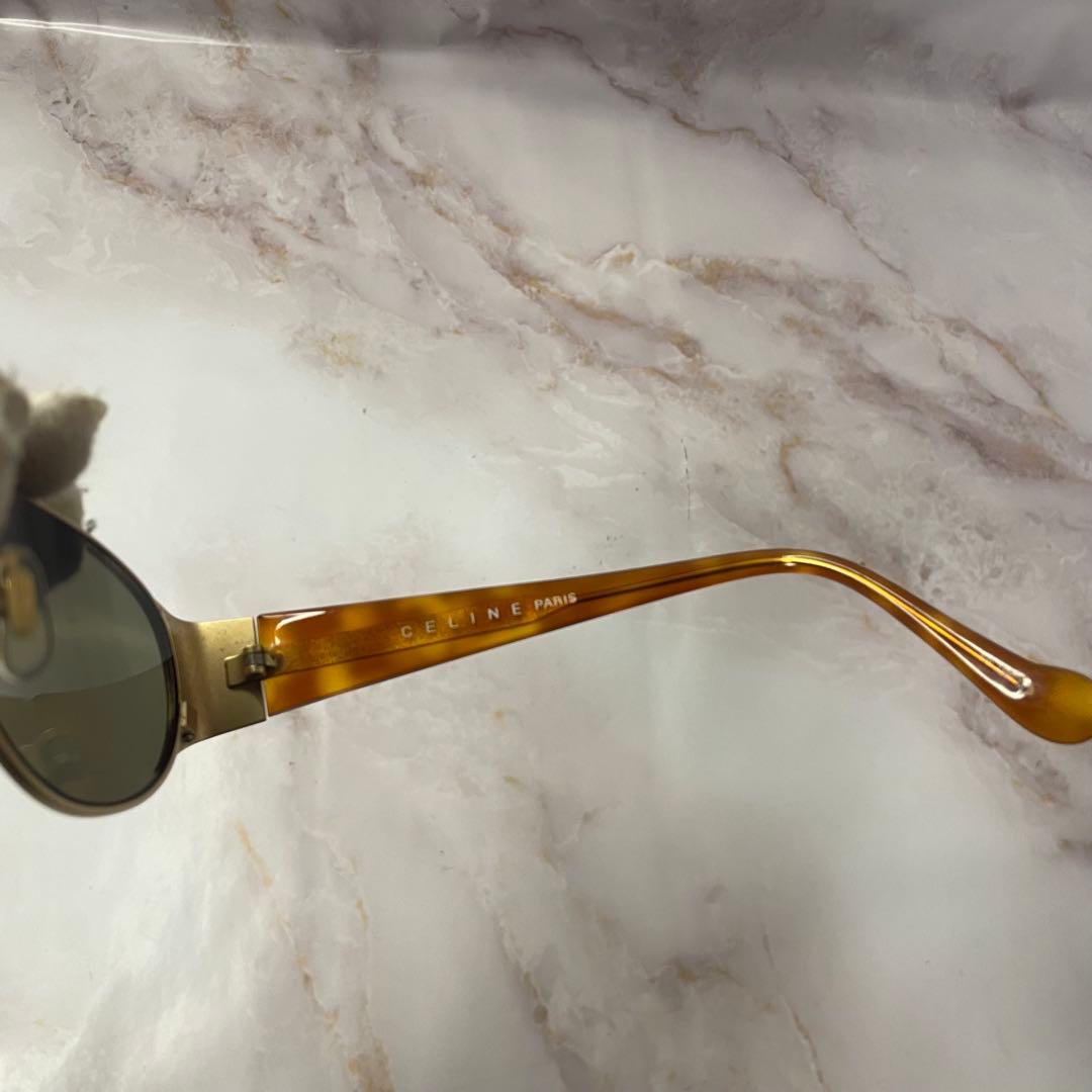 celine セリーヌ オーバル 鼈甲 y2k アンティーク レトロ サングラス