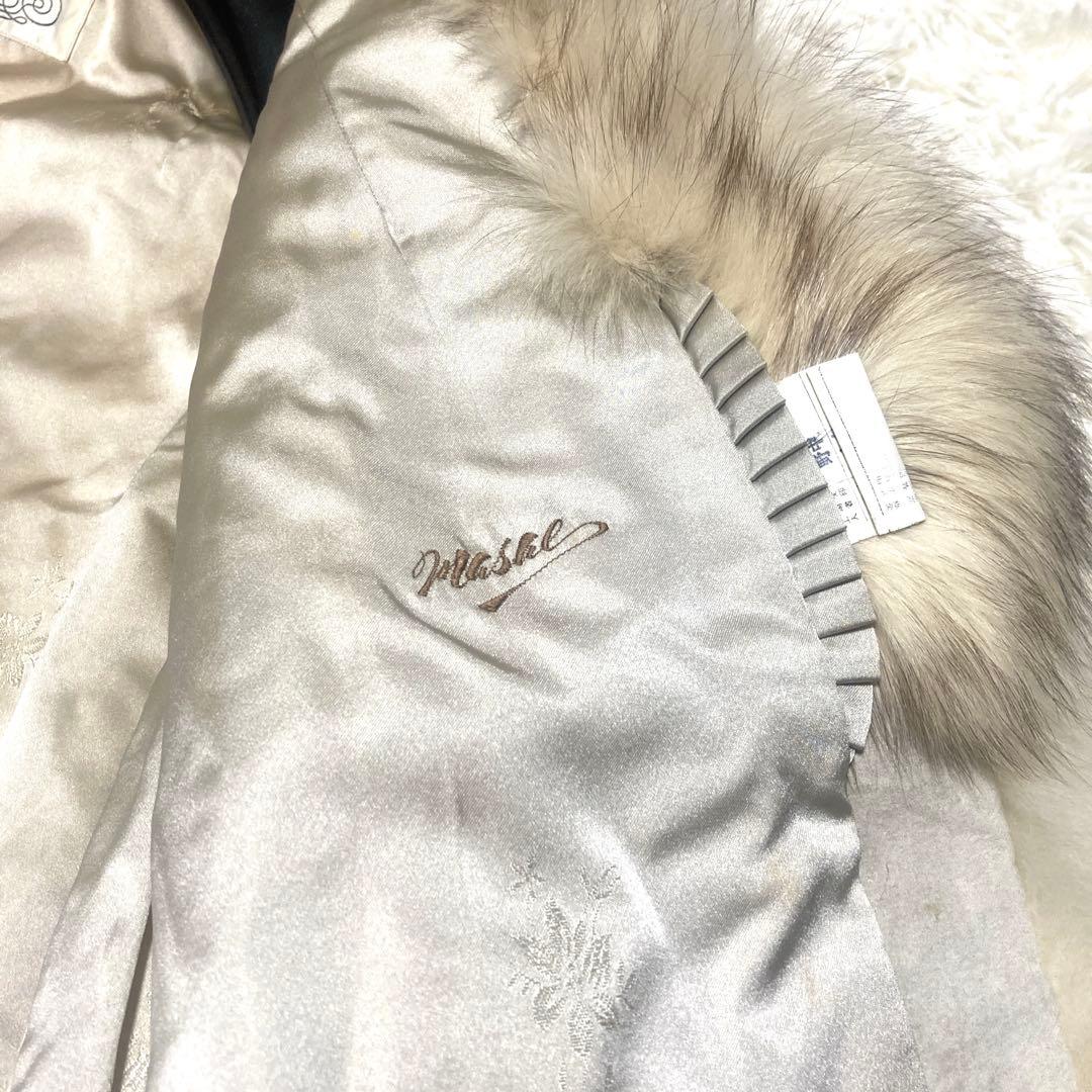 美品✨EMBA ボリューム　ブルーフォックス　ファーコート　L 毛皮　希少色