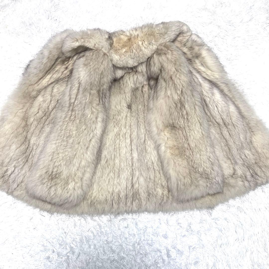 美品✨EMBA ボリューム　ブルーフォックス　ファーコート　L 毛皮　希少色